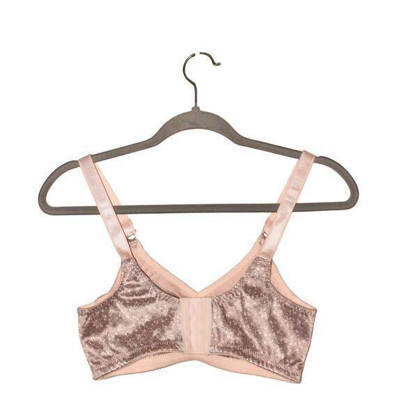 BALI NEW $44 Double Support Lace Wireless Bra Pink Chic Lace Print 34D - Picture 2 of 3